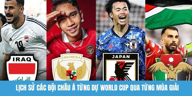 Các đội châu Á từng dự World Cup