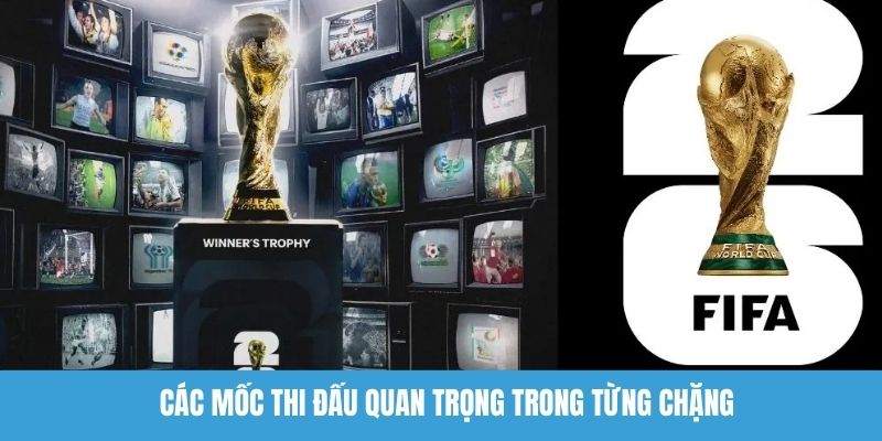 Các mốc thi đấu quan trọng trong từng chặng