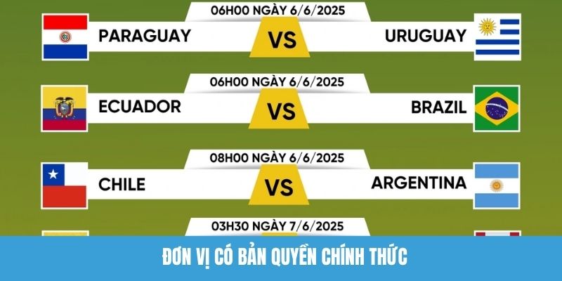Đơn vị có bản quyền chính thức