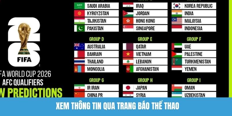 Xem thông tin qua trang báo thể thao